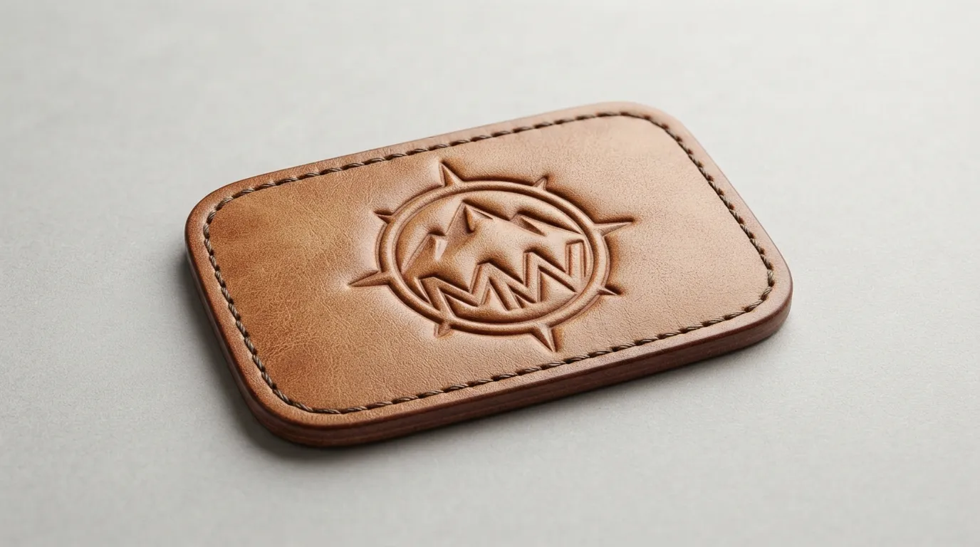 Custom Embossed Leather Patches — Raised Artwork