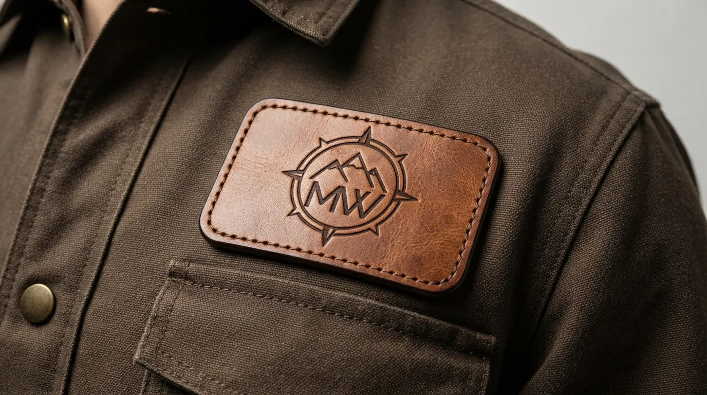 Custom Engraved Leather Patches — Fine Lettering