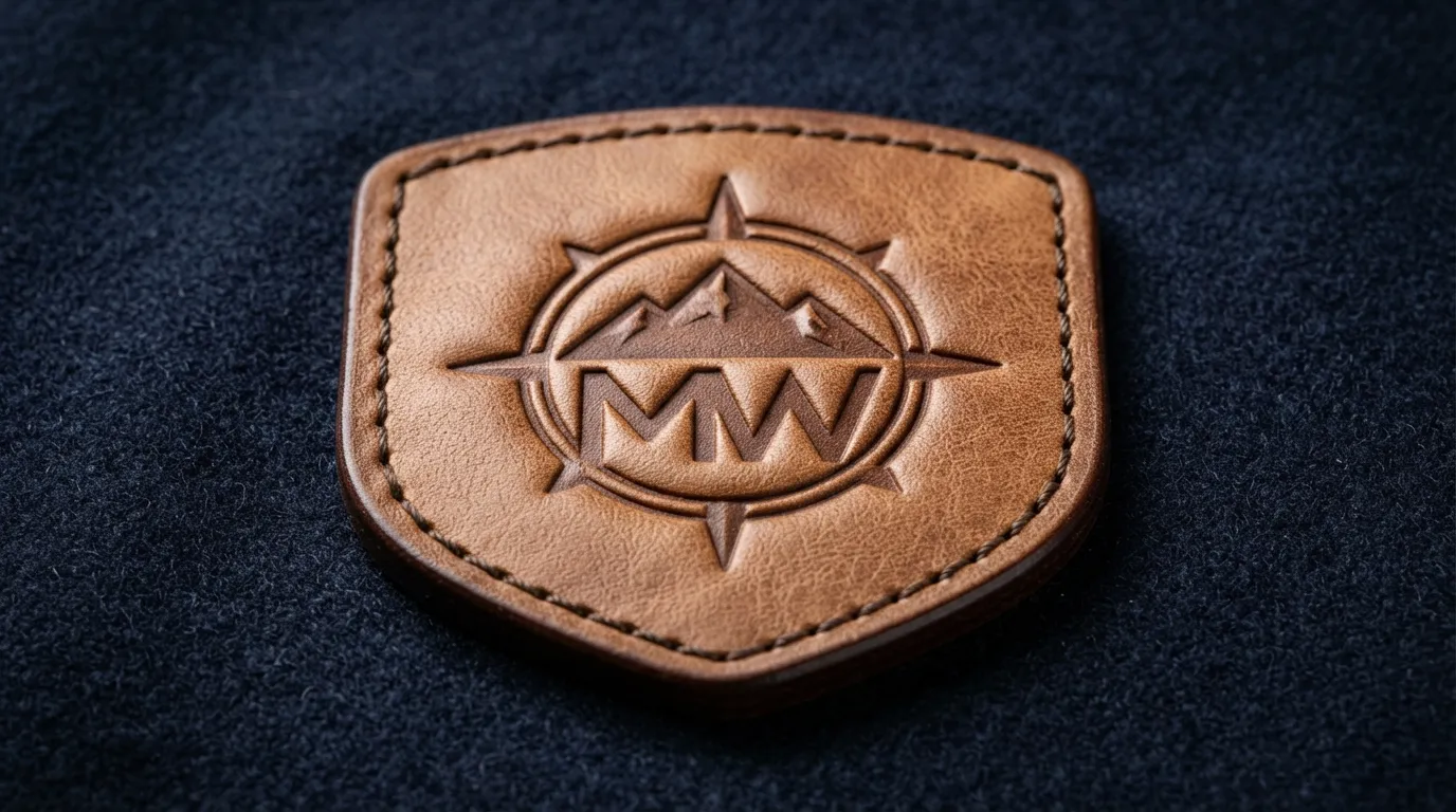 Custom Debossed Leather Patches — Minimalist Branding