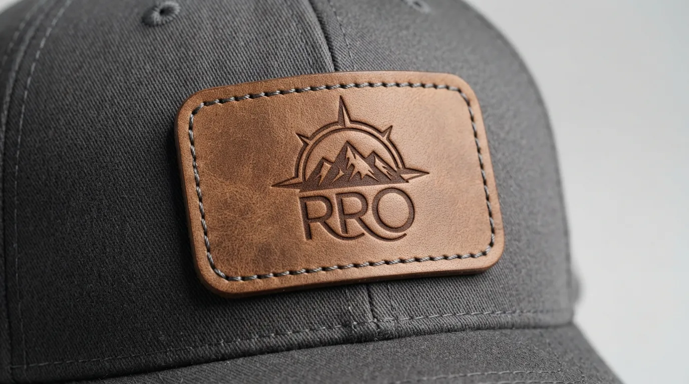 Custom Leather Hat Patches — Classic Leather Appearance