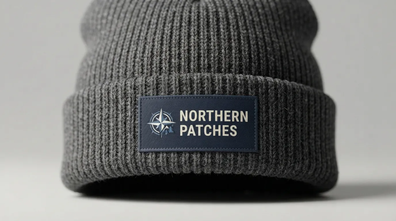Custom Woven Hat Patches — Flat Profile