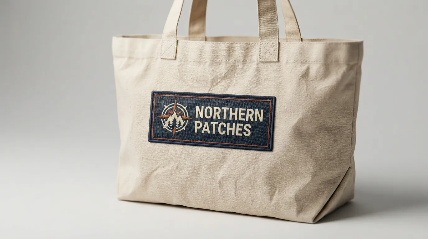 Custom Woven Brand Patches — Detailed Typography