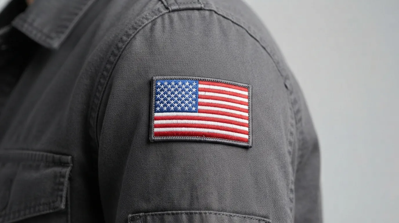 Custom Woven Flag Patches — Flat Woven Finish