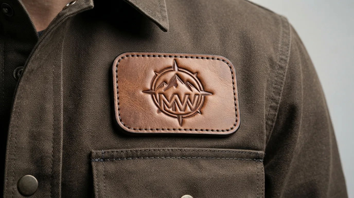 Custom Embossed Leather Patches — Tactile Branding