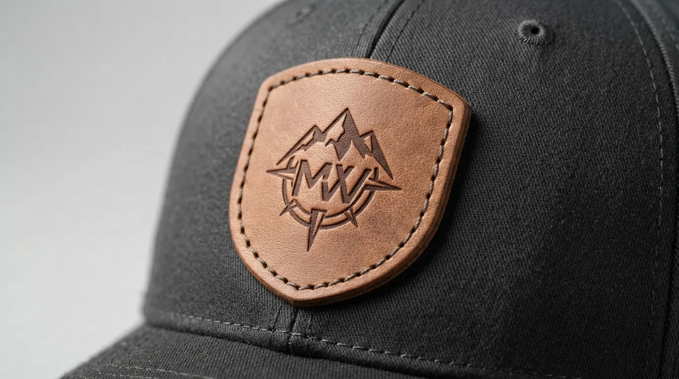 Custom Leather Hat Patches — Logo and Wordmark Options