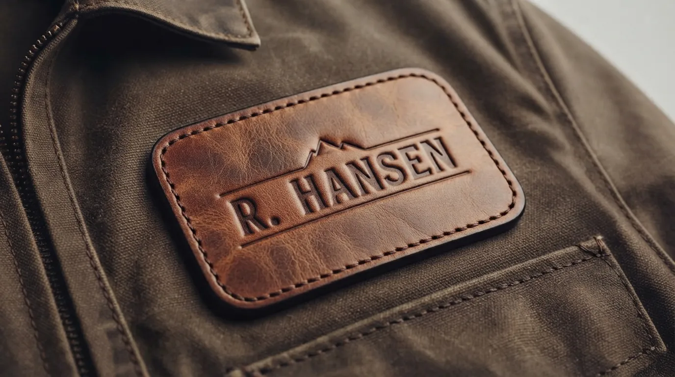 Custom Leather Name Patches — Monogram Designs