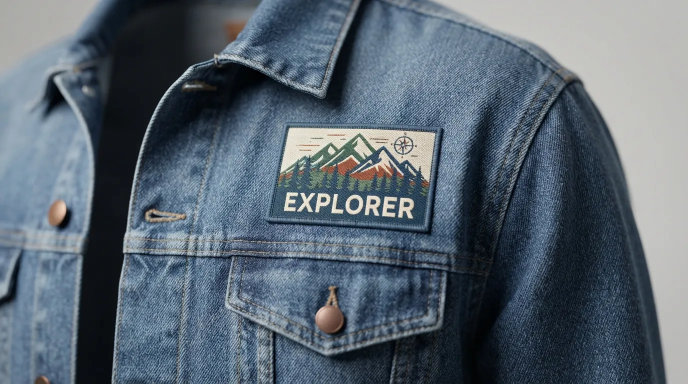 Custom Woven Jacket Patches — Flat Visual Style